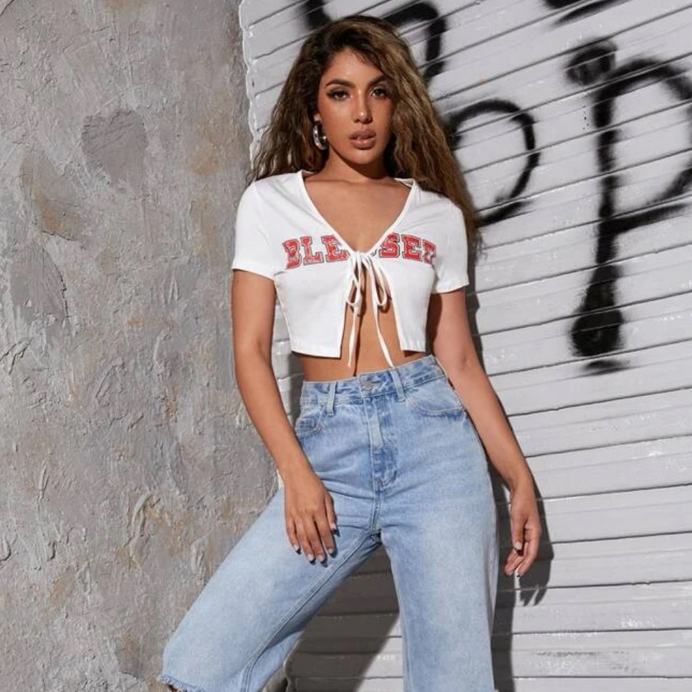 Tie Front Crop Top